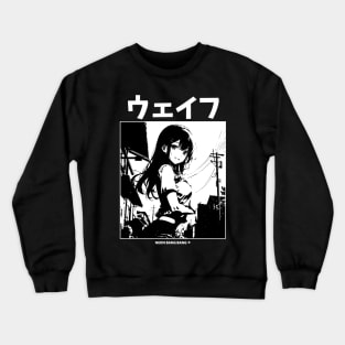 Stylish Anime Egirl Manga Aesthetic Crewneck Sweatshirt